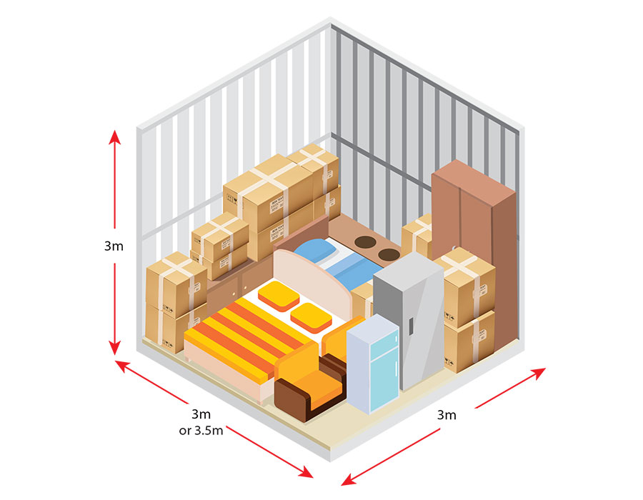 Spacious 3x3x3 Meter AC-Controlled Warehouse Unit – 27m³ of Climate-Controlled Storage for Secure and Reliable Protection